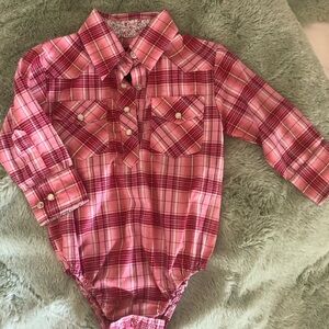 Cowgirl Legend, pink and red onesie, 6-9 month